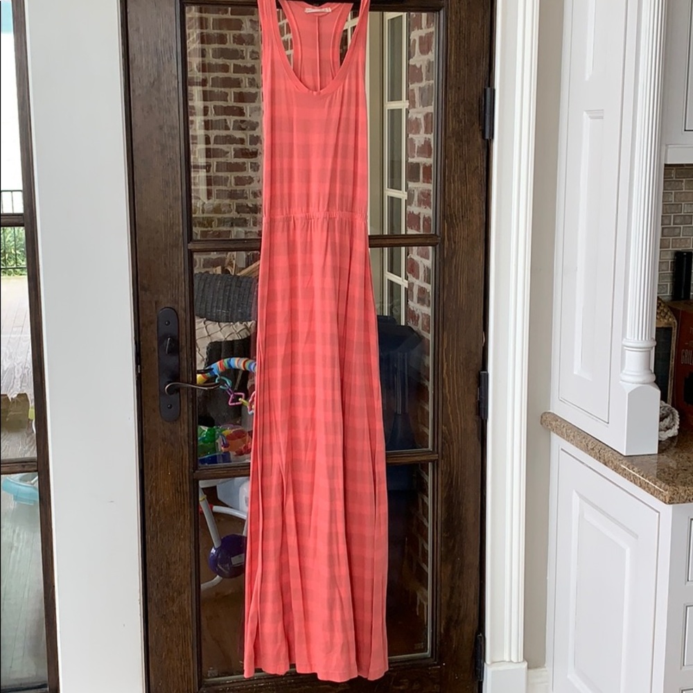 Long pink/peach maxi dress